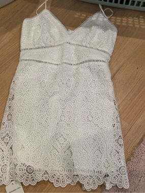 Abercrombie & Fitch White Floral Lace Dress